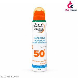 اسپری ضد آفتاب بدون رنگ ویتابلا SPF 50 حجم 150 میلی‌لیتر