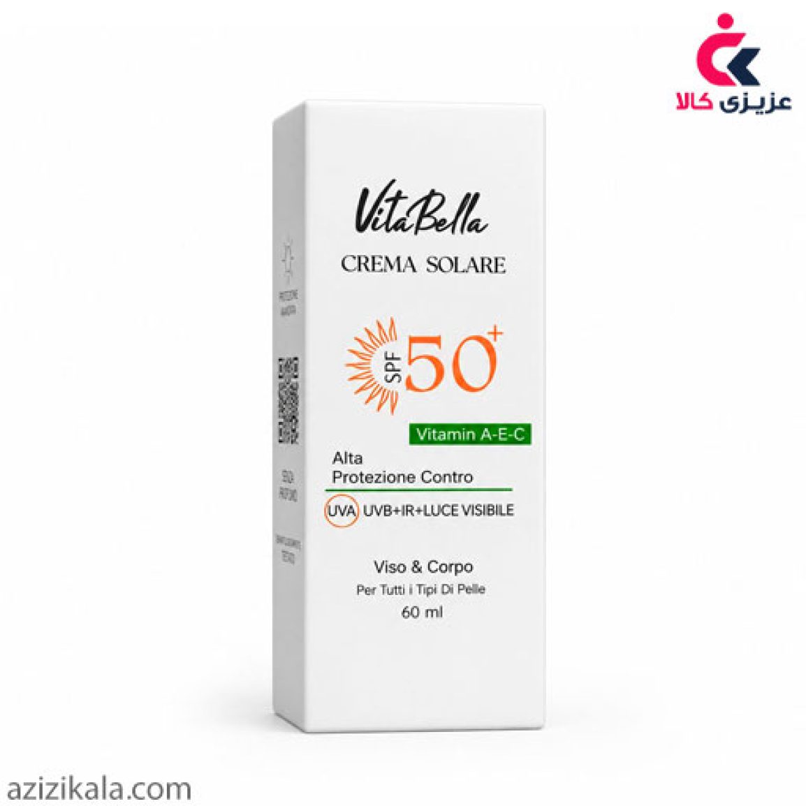ضد افتاب بی رنگ ویتابلا +SPF 50 حجم 40 میلی لیتر